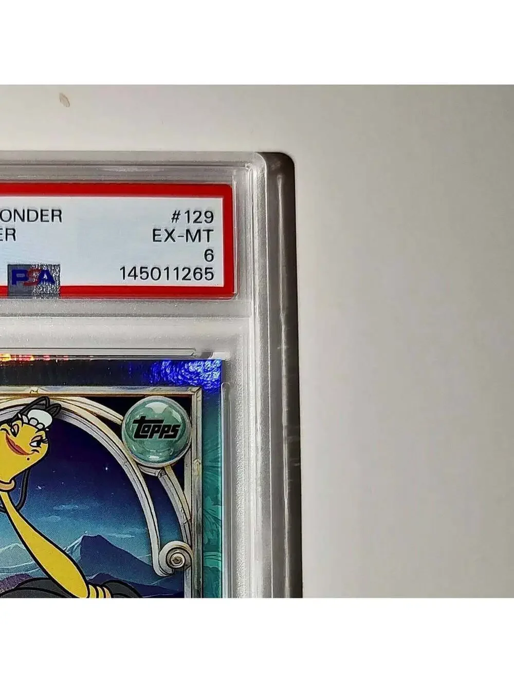 Featherduster 2025 Topps Disney #129 Diamond Card Beauty and the Beast PSA 6